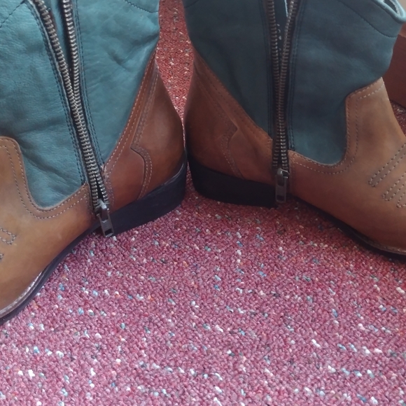 MIA Green and Brown Leather Boots - Picture 2 of 5